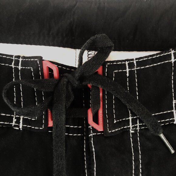 Billabong Men’s Black Boardshorts with Side Stripes of Red, White & Gray Size 38 - Picture 6 of 16